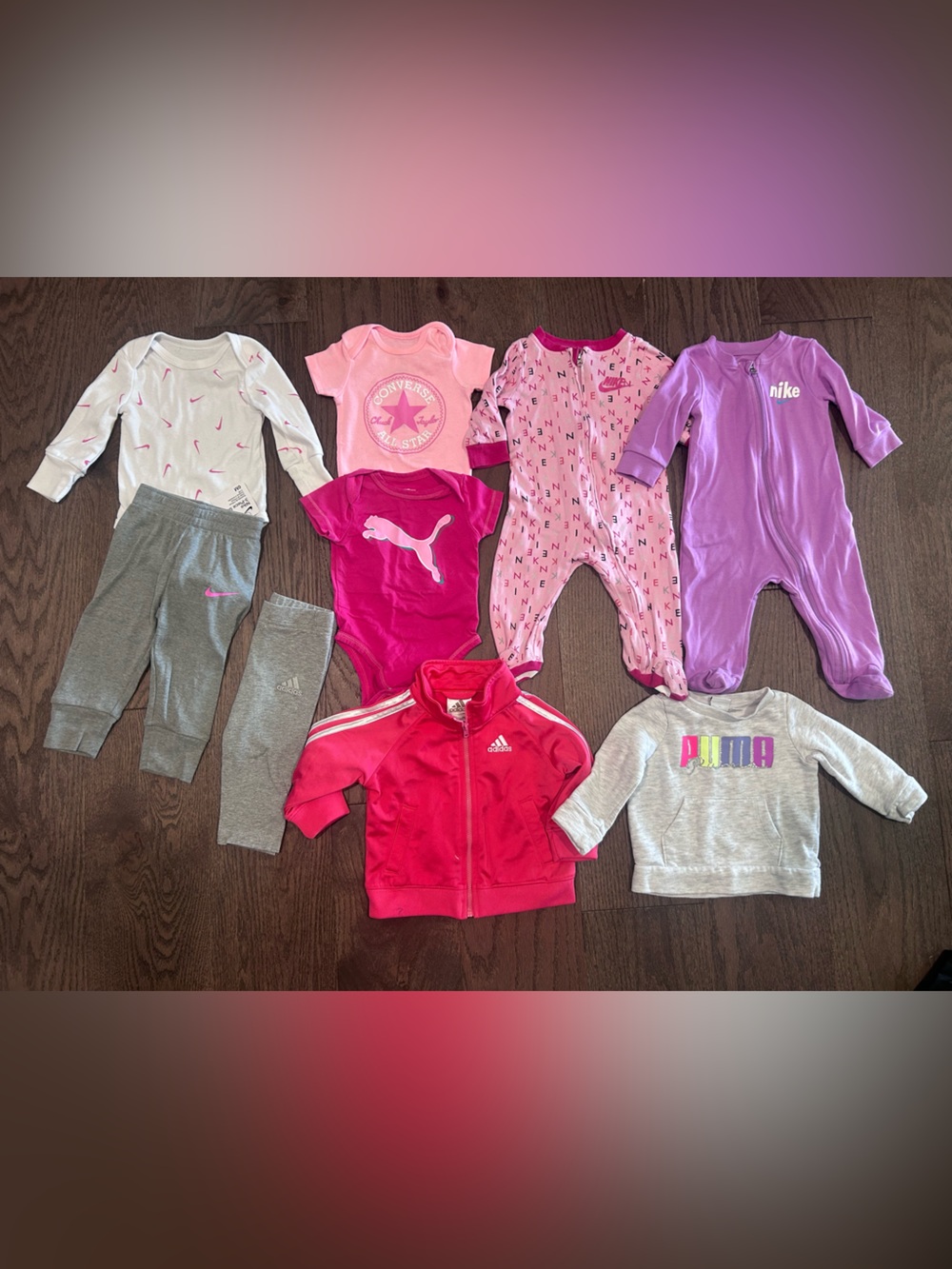 Lot of Size 3-6 month/6 month Baby Girl's Brand Name Athletic Clothing